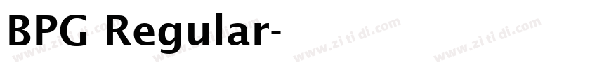 BPG Regular字体转换